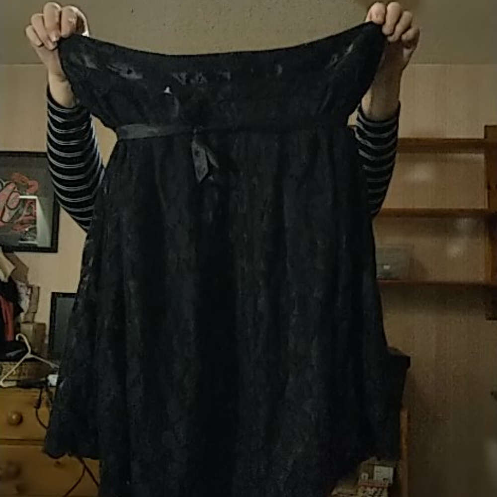 Black lace skirt